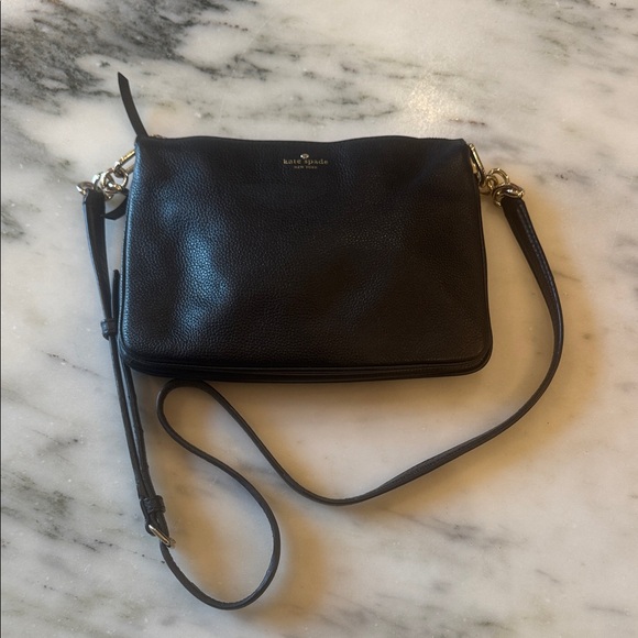 Kate Spade Black Leather Crossbody Bag - Picture 2 of 11